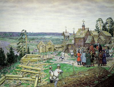 La fundación del Kremlin de Moscú, 1156