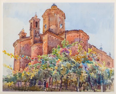 Iglesia de San Nicolás (acuarela sobre papel) de Arcangelo Salvarani