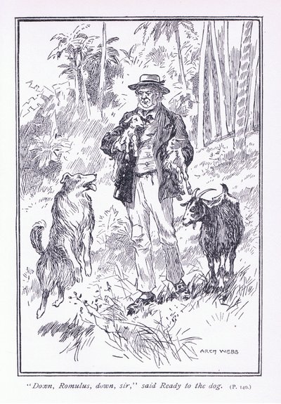 ¡Abajo Romulus, abajo señor!, dijo Ready al perro, 1900s de Archibald Webb