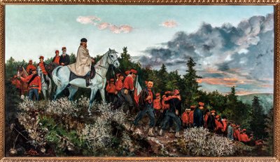 La batalla de Mentana librada el 3 de noviembre de 1867 (óleo sobre lienzo de Archimede Tranzi