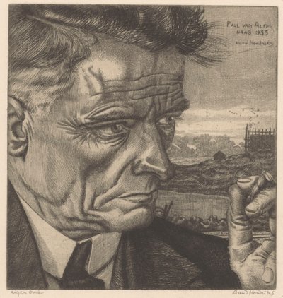 Retrato de Paul van Alff de Arend Hendriks (signed by artist)