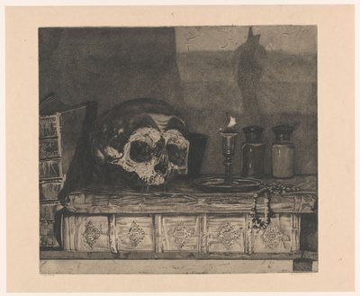 Bodegón con calavera de Arend Hendriks (signed by artist)