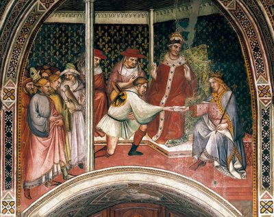 Historia del Papa Alejandro III, fresco de Spinello Aretino de Aretino Luca Spinello or Spinelli