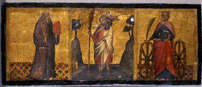 San Benito, San Cristóbal y Santa Catalina, c.1400 de Aretino Luca Spinello or Spinelli
