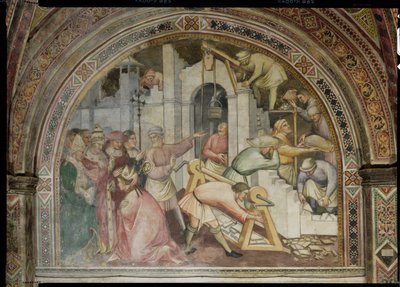 La historia del Papa Alejandro III (1105-81): Construcción de la ciudad de Alessandria, 1407 de Aretino Luca Spinello or Spinelli