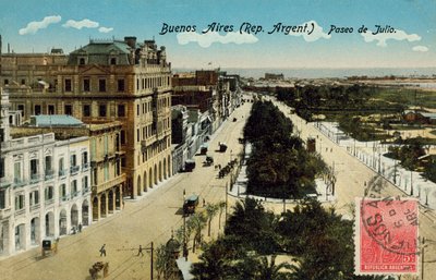 Paseo de Julio, Buenos Aires, Argentina (coloured photo) de Argentinian Photographer
