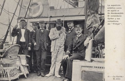 Misión sueca para rescatar a los miembros naufragados de la expedición antártica de Otto Nordenskjold, c1904 de Argentinian Photographer