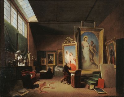 Atelier de Ary Scheffer, rue Chaptal, 1851 de Arie Johannes Lamme