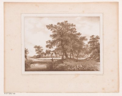 Vista de un camino rural y una zanja de Arie Ketting de Koningh
