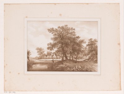 Vista de un camino rural y una zanja de Arie Ketting de Koningh