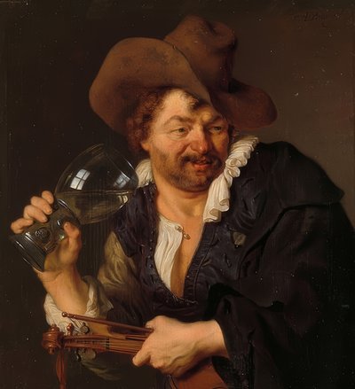 El alegre violinista. 1660-80 de Arie de Vois