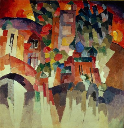 Paisaje de Kislovodsk con puertas de Aristarkh Vasilievic Lentulov