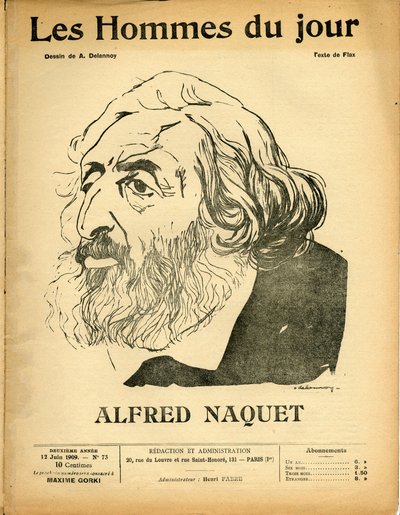 Portada de "Les Hommes du jour", satírico en N & B de Aristide Delannoy