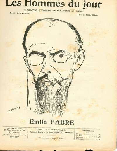 Portada de "Les Hommes du jour", satírico en N & B de Aristide Delannoy