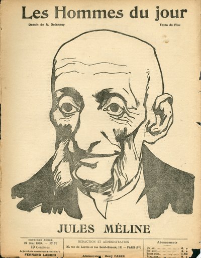 Portada de "Les Hommes du jour", satírico en N & B de Aristide Delannoy