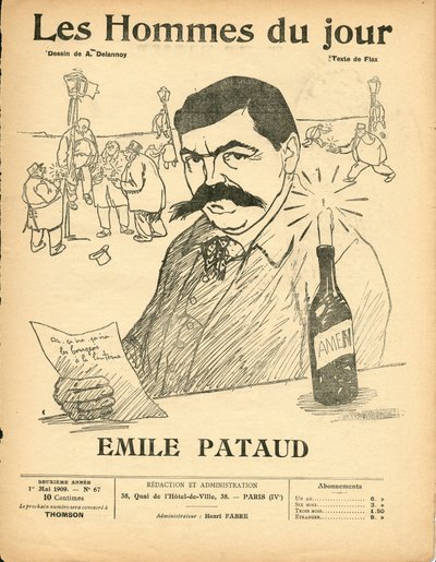 Portada de "Les Hommes du jour", satírico en N & B de Aristide Delannoy