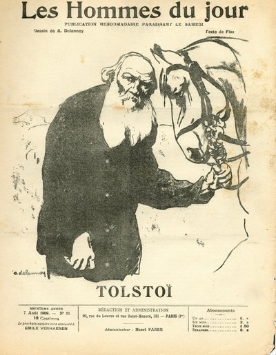 Portada de "Men of the Day", Satírico en N & B de Aristide Delannoy