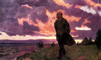 "Lenin a Razliv", pintura de Arkady Alexandrovich Rylov de Arkadij Aleksandrovic Rylov