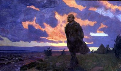 Vladimir Ilyich Lenin (1870-1924) en la Orilla de Arkadij Aleksandrovic Rylov