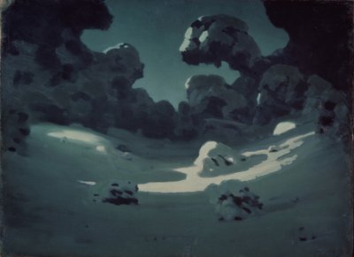 Manchas de luz de luna en el bosque. Invierno, 1898-1908 de Arkhip Ivanovich Kuindzhi