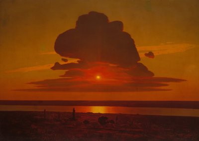 Puesta de sol roja en el Dniéper, 1905-8 de Arkhip Ivanovich Kuindzhi