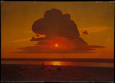 Atardecer rojo en el Dniéper de Arkhip Kuindzhi