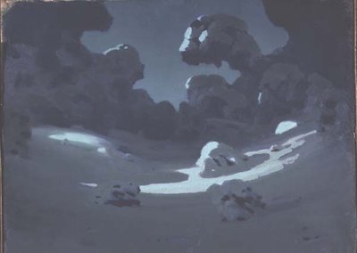 La Luna Ilumina un Claro en el Bosque de Arkip Ivanovic Kuindzi