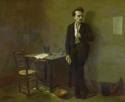 Henri Rochefort (1831-1913) en la prisión de Mazas, 1871 de Armand Desire Gautier