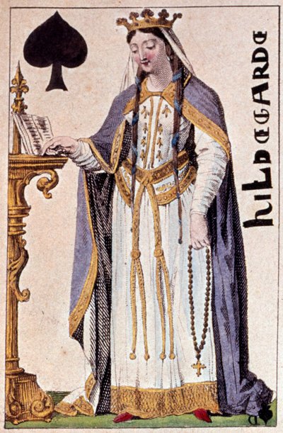 Representación de Hildegarda de Vintzgau (757-783), esposa de Carlomagno (Carlos I) (detalle) de Armand Gustave Houbigant