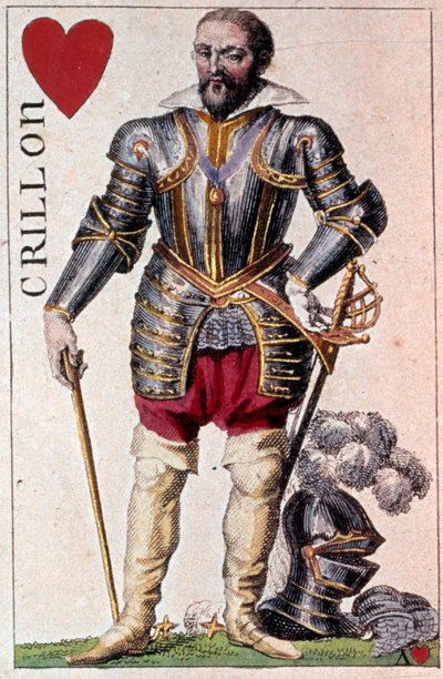 Representación de Louis de Balbes de Berton, caballero apodado el Valiente Crillon (detalle) de Armand Gustave Houbigant