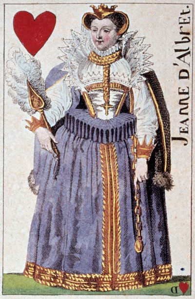 Representación de la Reina Juana de Albret (Juana III de Navarra) (1528-1572) madre de Enrique IV (1553-1610) (detalle) de Armand Gustave Houbigant