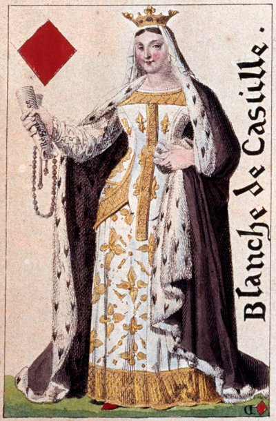 Representación de la Reina Blanca de Castilla (1188-1252). (detalle) de Armand Gustave Houbigant