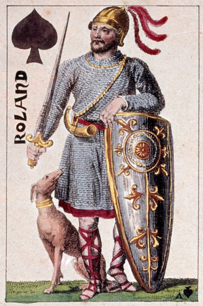 Representación del caballero Roldán (o Hroudland), Marqués de las Marcas de Bretaña (detalle) de Armand Gustave Houbigant
