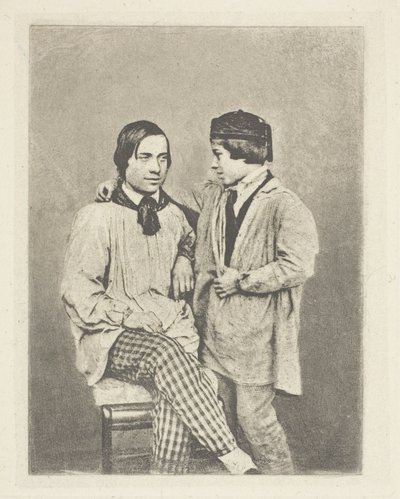 Padre campesino y su hijo de Armand Hippolyte Louis Fizeau