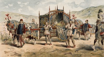 Litera de una castellana, época de los Duques de Borgoña, siglo XV de Armand Jean Heins