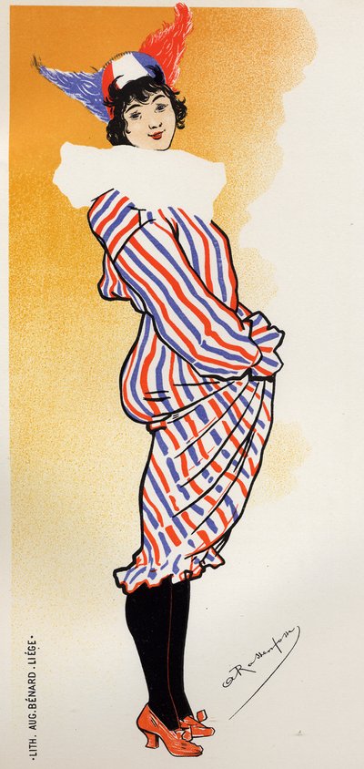 Geografía. Traje para el Carnaval de Lieja. Póster de Armand Rassenfosse, Bélgica de Armand Rassenfosse