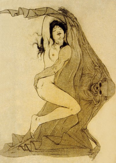Ilustración de Las Flores del Mal, poemas de Charles Baudelaire, 1899 de Armand Rassenfosse