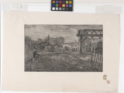 La Gare De Valmondois (La estación de Valmondois) (aguafuerte y ruleta) de Armand Séguin
