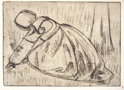 La Glaneuse (La espigadora) (aguafuerte) de Armand Séguin