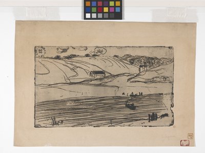 La Pèche (Pesca) (aguafuerte y ruleta) de Armand Séguin