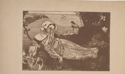 La Primavere (Primavera) 1894 (cincografía) de Armand Séguin