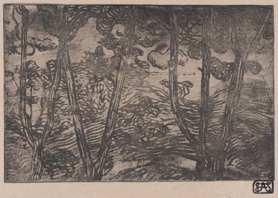 Árboles de noche, ca. 1894 de Armand Séguin