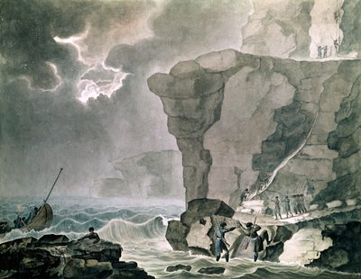 Desembarco de los conspiradores en el asunto Cadoudal en el acantilado de Biville cerca de Dieppe, 16 de enero de 1804 de Armand de Polignac