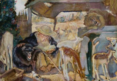 San Antonio entre animales, por Armando Spadini (1883-1925) de Armando Spadini