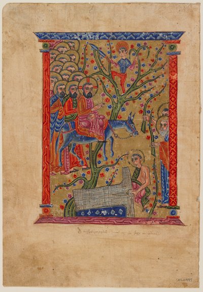 Folio de un manuscrito armenio: La entrada en Jerusalén, c.1500 de Armenian School