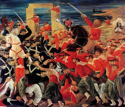 Batalla de Milazzo librada entre el 17 y el 24 de julio de 1860 de Arnaldo Badodi