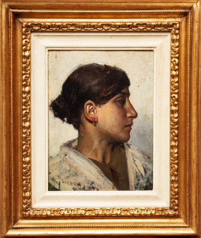 Mujer plebeya (óleo sobre tabla) de Arnaldo Ferraguti