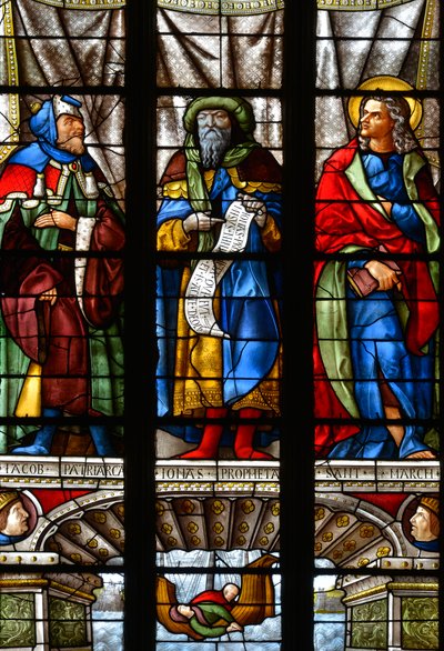 Jacob, Jonás y San Marcos - Vidriera en la capilla de Santa Ana, Arnaud de Moles (1470-1520) completada en 1513 - Catedral Sainte Marie d