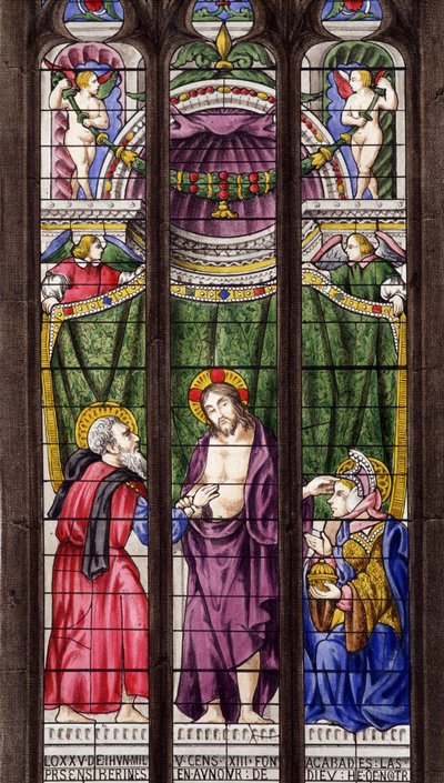 La incredulidad de Santo Tomás, pintura de Arnaut Demole, Catedral de Auch de Arnaud de Moles