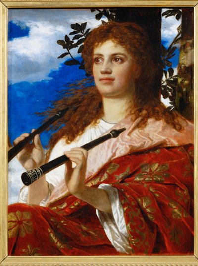 Die Muse des Anakreon - La musa de Anakreon ... (pintura sobre lienzo) de Arnold Böcklin